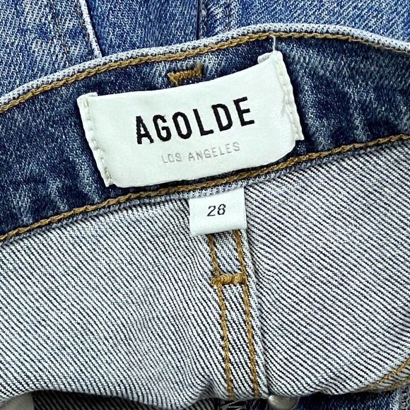 AGOLDE Riley High Rise Straight Crop Jeans Silence - Picture 5 of 11
